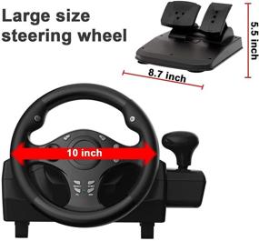 img 3 attached to 🎮 DOYO Xbox Steering Wheel for PC, PS3, PS4, XBOX ONE, XBOX360, Nintendo Switch, Android - Responsive Gear and Pedals, PC Racing Wheel-Compatible