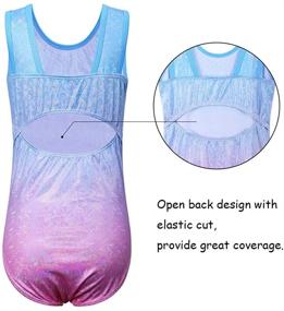 img 3 attached to BAOHULU Gymnastics Leotards Athletic B199_Darkpurple_8A Girls' Clothing for Active