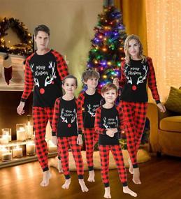 img 1 attached to Matching Christmas Pajamas Handmade Clothes Men's Clothing for Sleep & Lounge