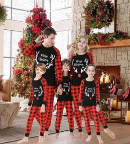 img 3 attached to Matching Christmas Pajamas Handmade Clothes Men's Clothing for Sleep & Lounge
