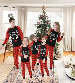 img 2 attached to Matching Christmas Pajamas Handmade Clothes Men's Clothing for Sleep & Lounge