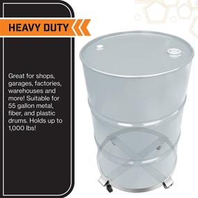 img 2 attached to Pentagon 83-DT5493 Heavy Duty Tool, 55-Gallon Drum Dolly, Single, Silver