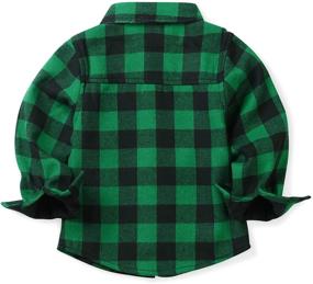 img 3 attached to Cozy and Stylish: Boys' & Men's Fleece-Lined Plaid Flannel Shirt - Perfect for Family Matching