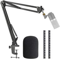 k670 mic boom arm stand with pop filter logo