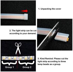 img 2 attached to 🚗 LEDCARE Автомобильная передняя оптоволоконная трубчатая лампа: 24-дюймовая RGB многоцветная гибкая водонепроницаемая светодиодная полоса для дневного света с неоновыми указателями поворота (управление через приложение) - 2 штуки