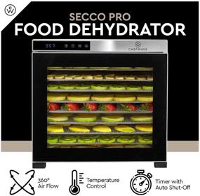 img 3 attached to ChefWave 10 Tray Stainless Steel Food Dehydrator - Digital Temperature Control, Timer, 3 Teflon Sheets, 2 Mesh Sheets, Drip Tray - Dried Fruit, Jerky, Herbs – Recipe Book Included