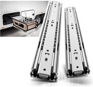 💪 aolisheng heavy duty 24 inch drawer slides - full extension, ball bearing cabinet telescoping sliding rails for tool box, runners tracks with glides, 150 lb load capacity - side mount, 1 pair logo