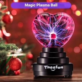 img 3 attached to 💡 Plasma Ball Lamp - Theefun Heart Shaped Touch Sensitive Electric Nebula Sphere Plasma Globe for Home, Kids, Adults - Ideal Christmas Decoration