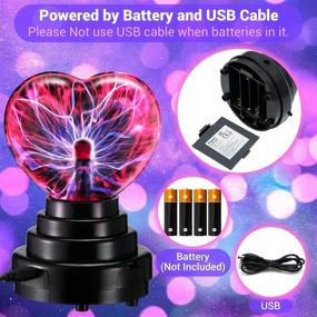 img 1 attached to 💡 Plasma Ball Lamp - Theefun Heart Shaped Touch Sensitive Electric Nebula Sphere Plasma Globe for Home, Kids, Adults - Ideal Christmas Decoration