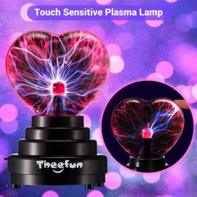 img 2 attached to 💡 Plasma Ball Lamp - Theefun Heart Shaped Touch Sensitive Electric Nebula Sphere Plasma Globe for Home, Kids, Adults - Ideal Christmas Decoration