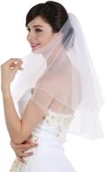 💍 enhance your bridal look with samky 2t 2 tier pencil finished edge wedding veil logo