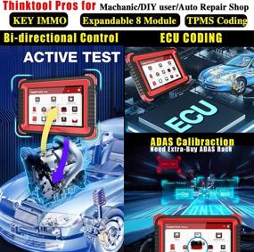 img 1 attached to Thinkcar Thinktool Pros: Comprehensive Bi-Directional Scanner with 31+ Reset Functions, Key Matching, ECU Coding, ADAS Calibration, and FCA SGW AutoAuth – Includes 2 Years of Updates
