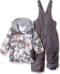 img 2 attached to 👶 Wippette Baby Boys & Toddler Insulated 2-Piece Snowsuit for Optimal Winter Protection