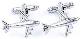 img 4 attached to MRCUFF Airplane Plane Commercial Jetliner Jet Aircraft Pilot Cufflinks ✈️ Gift Set with Presentation Box & Polishing Cloth - Enhanced for SEO