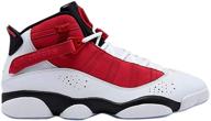 jordan rings white black carmine 322992 logo