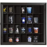 🖼️ stylish and convenient: gallery solutions 18x16 shot glass hinged front display case in classic black logo