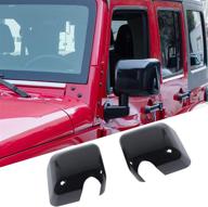 черные накладки на боковые зеркала sqqp для jeep wrangler 2007-2018 jk jku - улучшенное украшение обшивкиещёший прошивкиетсялираницено者 логотип