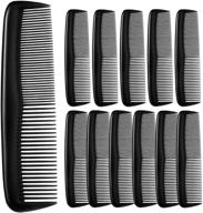 💇 12 pcs pocket hair combs: versatile plastic combs for men, women, and kids - suitable for all hair types, lengths, and styles logo