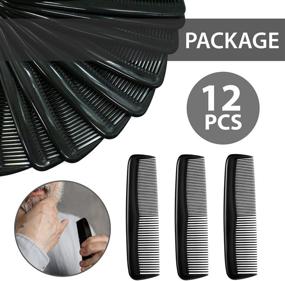 img 1 attached to 💇 12 PCS Pocket Hair Combs: Versatile Plastic Combs for Men, Women, and Kids - Suitable for All Hair Types, Lengths, and Styles