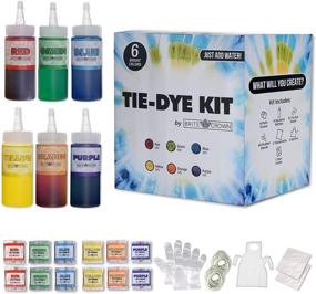 img 4 attached to 🌈 Tie Dye Kit - One Step Tie Dye Supplies with 6 Vibrant Colors, Large Bottles, Refill Packs - Ideal for Kids, Teens, and Adults - Brite Crown