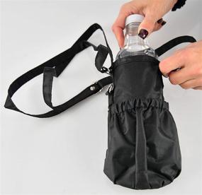 img 3 attached to 🚰 Home-X Water Bottle Holder with Strap: Adjustable Carrier for Hiking, Travel and Camping