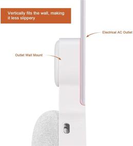 img 2 attached to 🏠 Caremoo Google Home Mini Wall Mount Holder - Space-Saving AC Outlet Mount with Cord Management (White, 1 Pack)