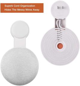 img 3 attached to 🏠 Caremoo Google Home Mini Wall Mount Holder - Space-Saving AC Outlet Mount with Cord Management (White, 1 Pack)