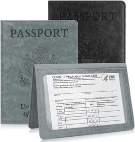 img 4 attached to Passport Vaccine Card Holder Combo