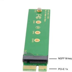 img 2 attached to 🔌 Адаптер Xiwai NGFF M-Key NVME AHCI SSD to PCI-E 3.0 1x x1 Вертикальный для SSD XP941 SM951 PM951 960 EVO: Улучшенная производительность и универсальная совместимость