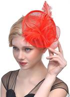 🌸 special occasion flower headband fascinator featuring netting - women's accessories logo