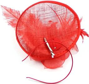 img 1 attached to 🌸 Special Occasion Flower Headband Fascinator Featuring Netting - Women's Accessories