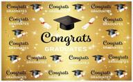 🎉 allenjoy 5x3ft congratulation graduation backdrop | class of 2021 | black and gold | boys and girls photography background | prom party banner | event supplies decoration | photo studio props logo