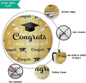 img 2 attached to 🎉 Allenjoy 5x3ft Congratulation Graduation Backdrop | Class of 2021 | Black and Gold | Boys and Girls Photography Background | Prom Party Banner | Event Supplies Decoration | Photo Studio Props