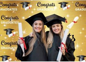 img 3 attached to 🎉 Allenjoy 5x3ft Congratulation Graduation Backdrop | Class of 2021 | Black and Gold | Boys and Girls Photography Background | Prom Party Banner | Event Supplies Decoration | Photo Studio Props