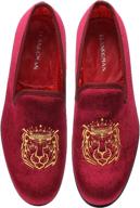 stylish elanroman embroidered loafers: perfect men's shoes for fashionable weddings and slip-ons logo