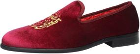 img 3 attached to Stylish ELANROMAN Embroidered Loafers: Perfect Men's Shoes for Fashionable Weddings and Slip-Ons