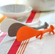 🐿️ akoak kitchen tools set - cute squirrel shape standing spoon with non-stick rice scoop for fashionable rice cooker dishes and scooping logo