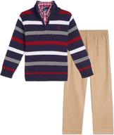 izod 3 piece sweater pants peacoat logo