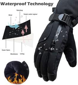 img 1 attached to 🧤 Ultimate Winter Touchscreen Waterproof Insulated Outdoor Gear