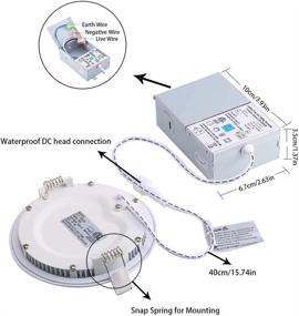 img 2 attached to 💡 ECOWHO 6 Inch LED Recessed Lighting: Ultra-Thin Flush Mount Can Lights with Junction Box - 2 Pack Dimmable Panel Downlights ETL Approved (4000K Natural White, 12 Watts)