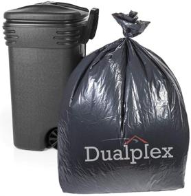 img 4 attached to 🗑️ Dualplex 45 Gallon Black Trash Bags 1.5 Mil Garbage Bag - 50-Pack, 40" x 46