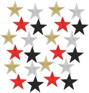 🌟 20 pcs mixed color star iron on patches sew on embroidered badge applique patch | diy star motif applique stickers for bags, shoes, hats, clothes logo