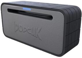 img 4 attached to 🔊 Портативная акустическая система PopClik Airypower: Bluetooth 4.0, встроенное зарядное устройство, мощные басы, дальность 100 футов, до 10 часов воспроизведения – серебристо-серый и черный.