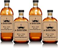 kraft mustache groomsman whiskey stickers logo