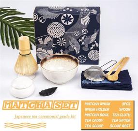 img 3 attached to 9-Piece Authentic Matcha Set, Includes Bamboo Matcha Whisk, Traditional Matcha Bowl, and Matcha Tea Accessories for Perfect Matcha Tea Experience