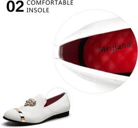 img 2 attached to Meijiana Velvet Loafers Wedding Fashion