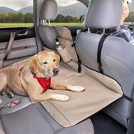 kurgo backseat bridge car extender for dogs - padded pet barrier, reversible, water resistant, universal fit, cup holder & pocket - up to 100 lbs logo