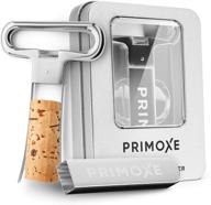 🍷 primoxe ah-so wine cork remover with bottle opener - stainless steel professional puller - ideal for opening & vintage collecting - perfect gift for connoisseurs & collectors logo