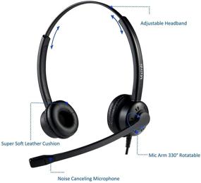 img 3 attached to Advanced USB Headset: Noise Cancelling Mic, Binaural, Mute Control - Perfect for Office Calls, Skype, Microsoft Teams Voice Recognition, Speech Dictation