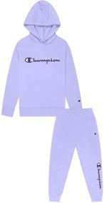 img 4 attached to 🏻 Детская активная одежда для девочек: худи Champion Heritage Fleece - улучшенный SEO